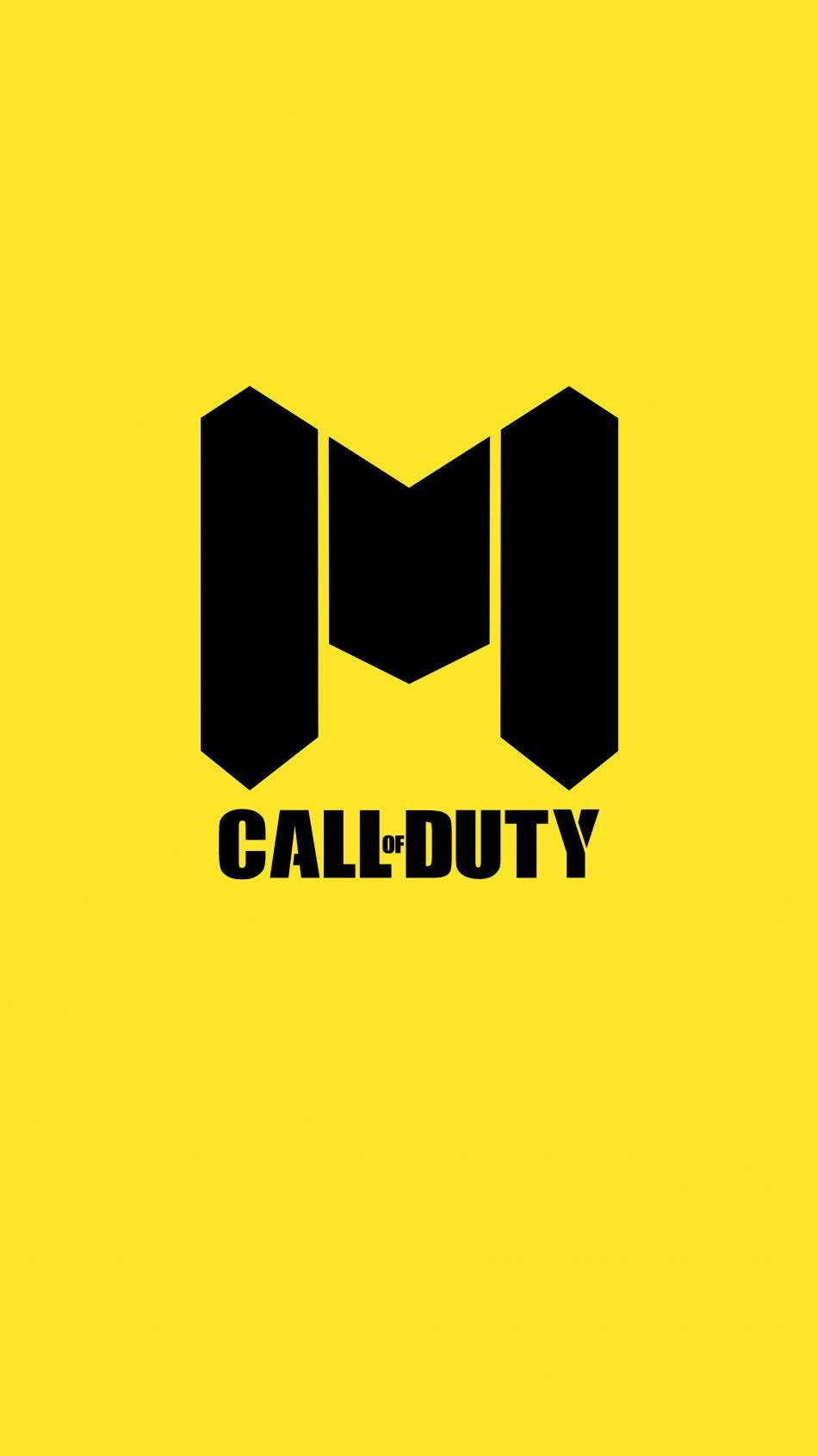 Call Of Duty Mobile Logo Yellow Background Wallpaper