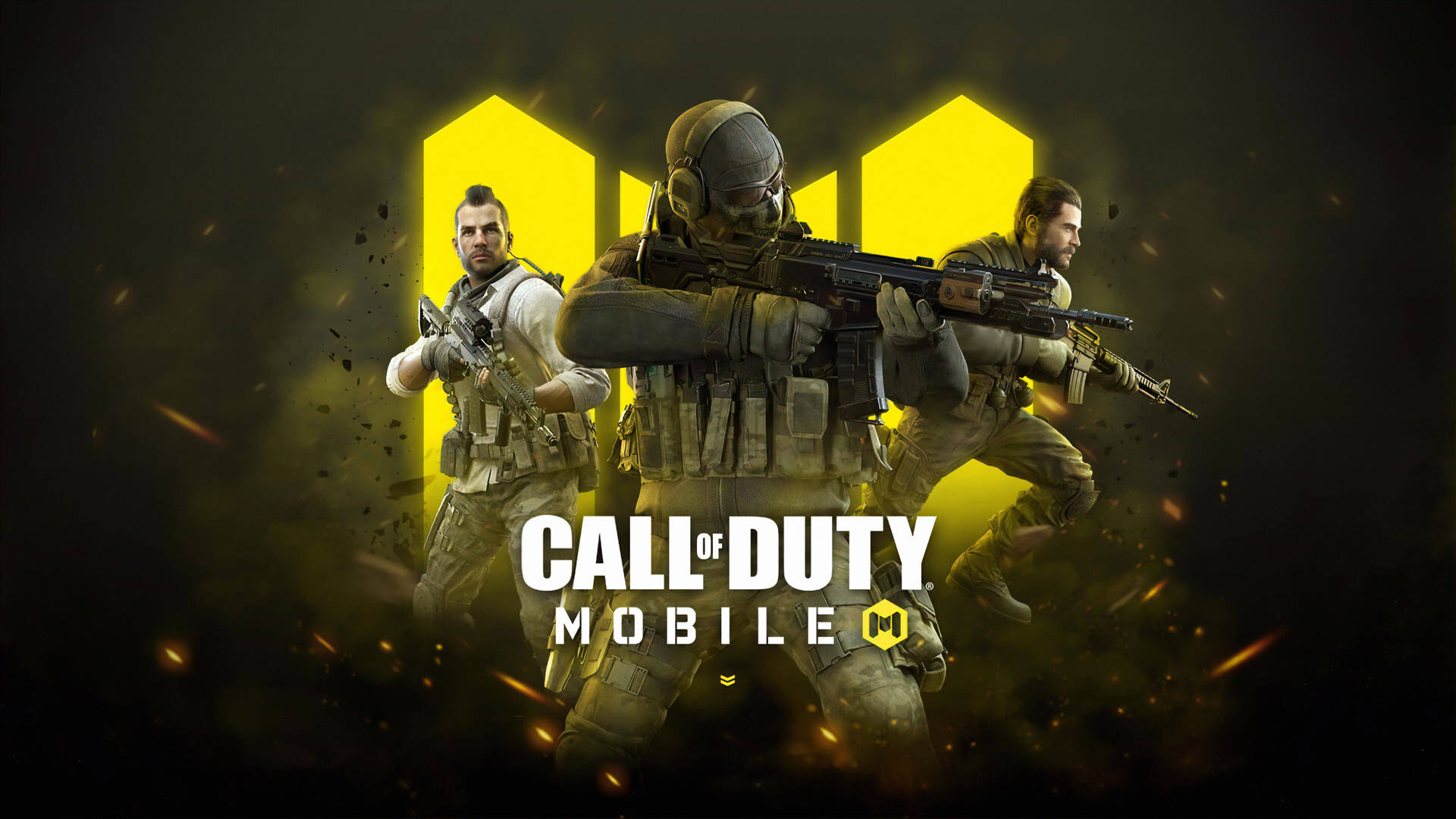 Call Of Duty Mobile Yellow Logo Three Characters