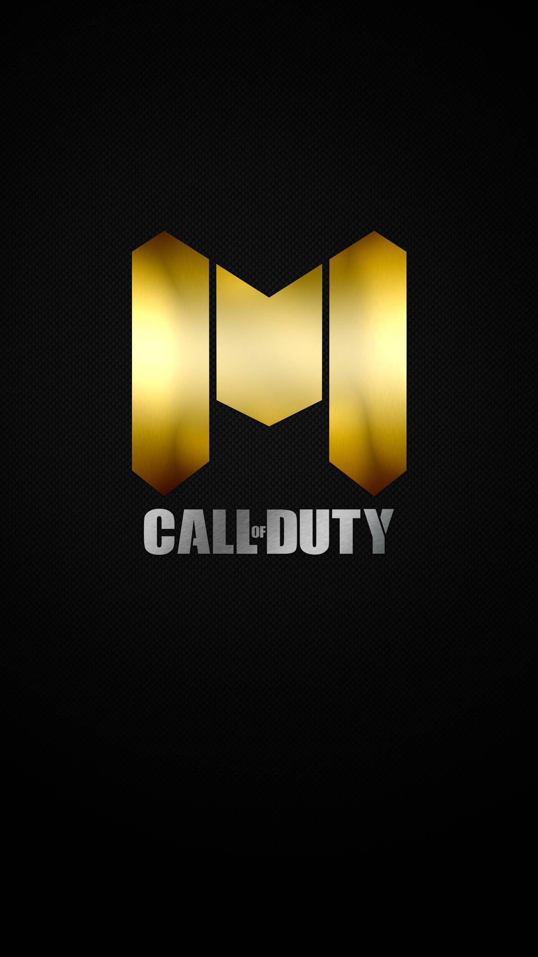 Call Of Duty Mobile Yellowish Logo Black Background Wallpaper