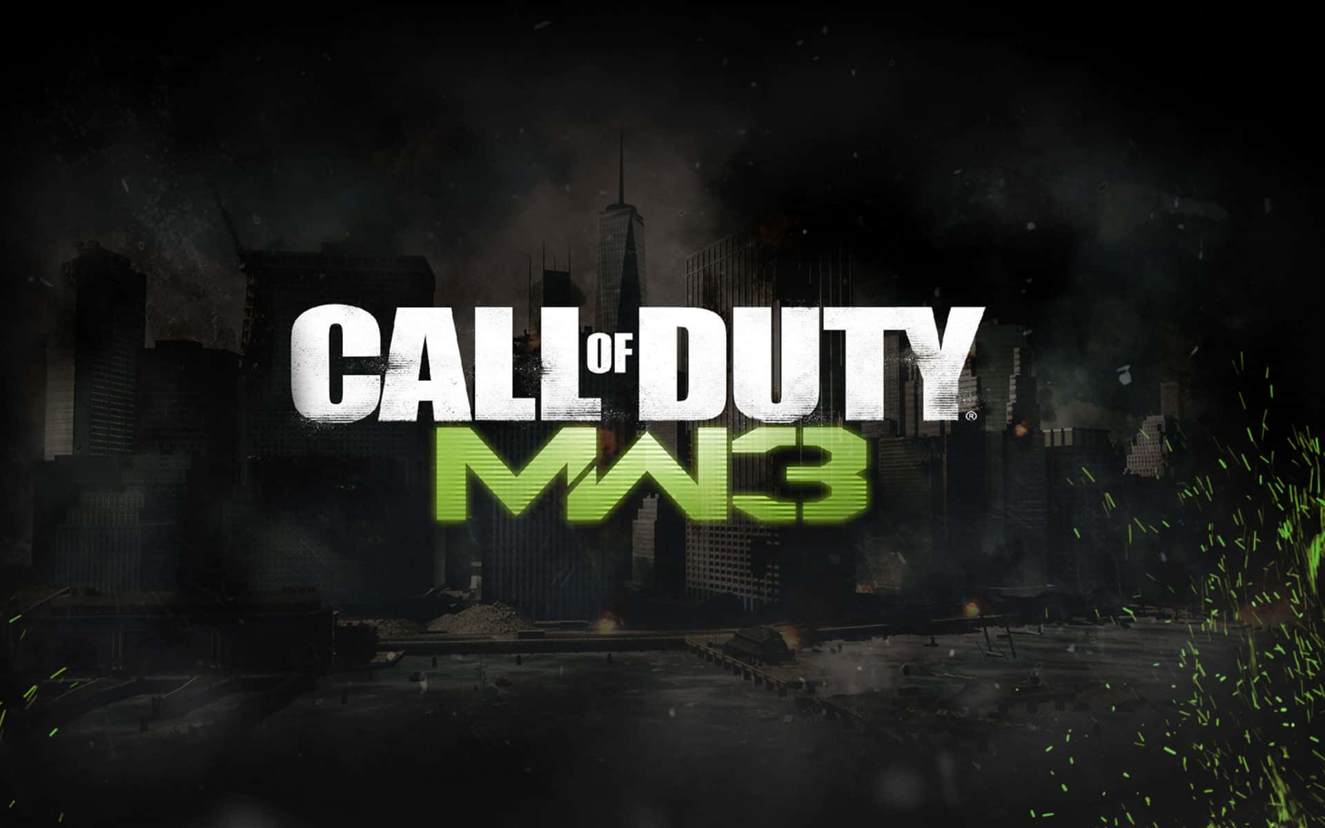 Callof Duty Modern Warfare 3 Dunkler Hintergrund Mit Logo Wallpaper