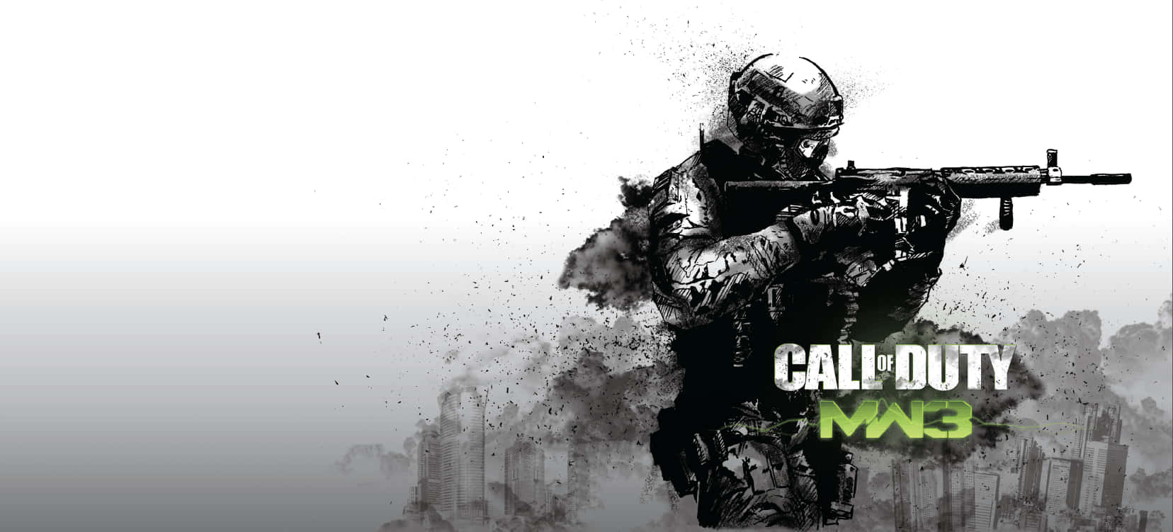 Callof Duty Modern Warfare 3 Soldat Med Ren Och Estetisk Design. Wallpaper