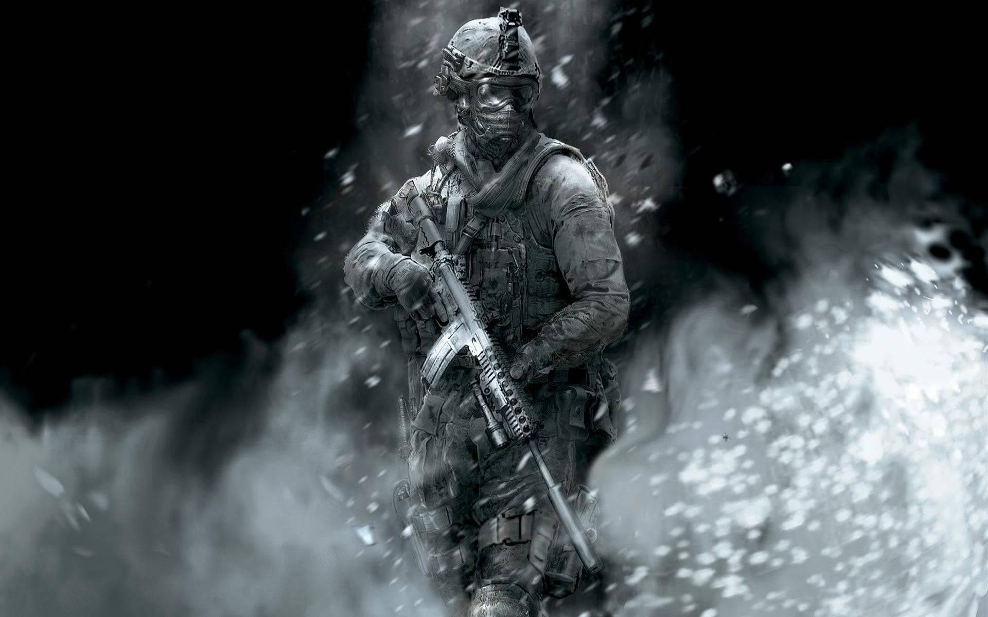 Intense Battlefield Action in Call of Duty Modern Warfare Wallpaper