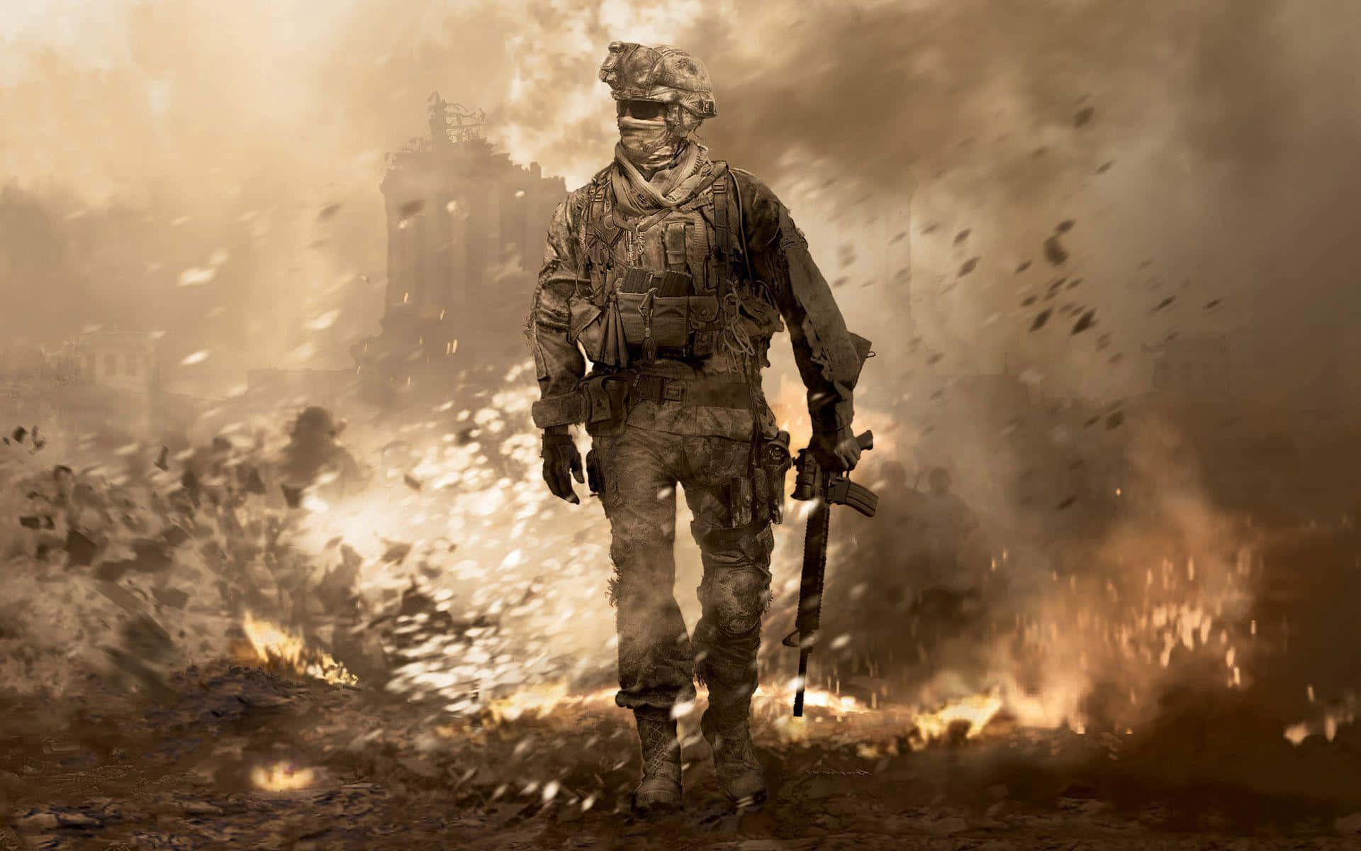 Forbered dig på en intens oplevelse med Call Of Duty Modern Warfare HD tapet. Wallpaper