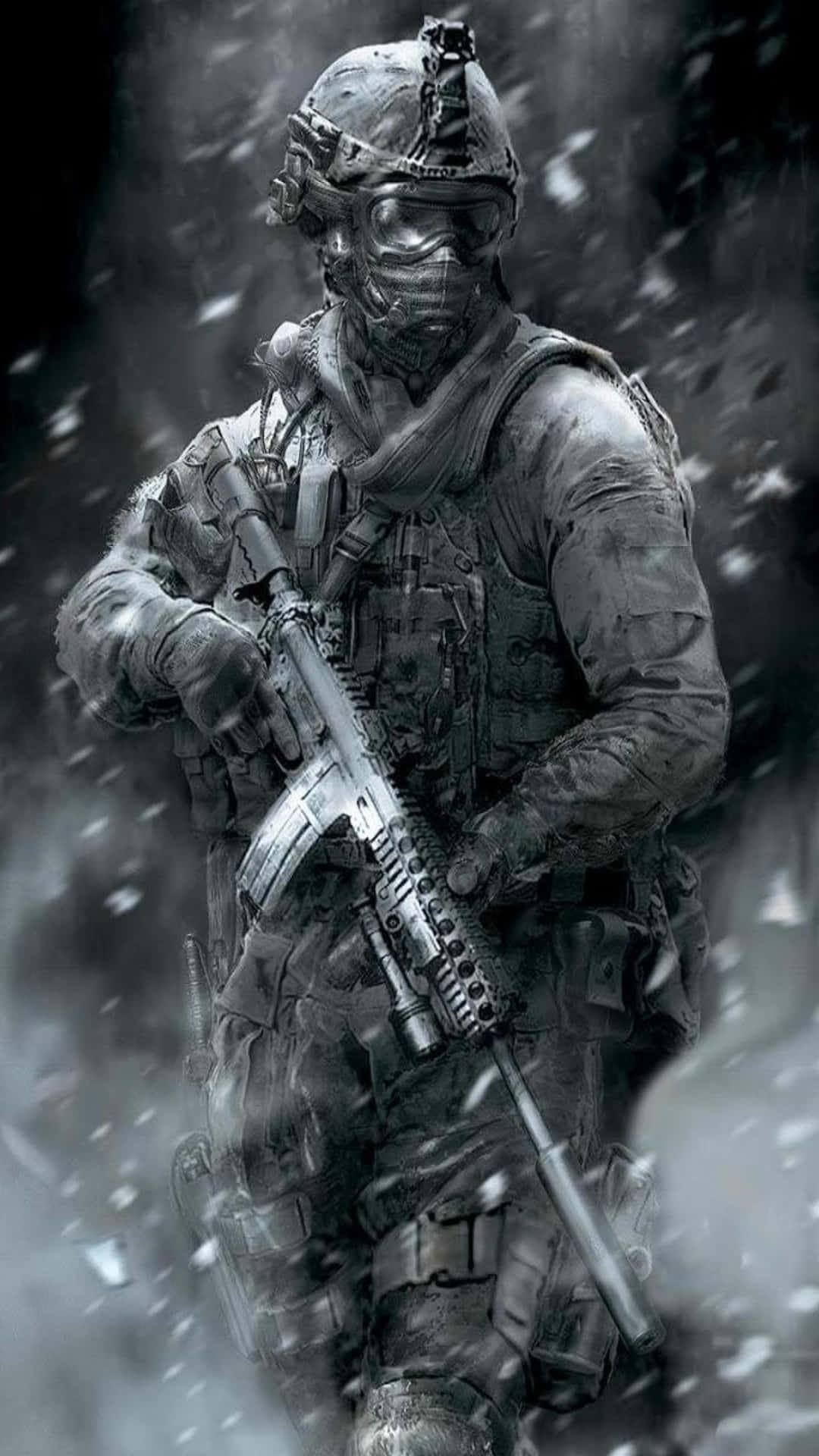 Call Of Duty Modern Warfare Gray Smoke Iphone Wallpaper