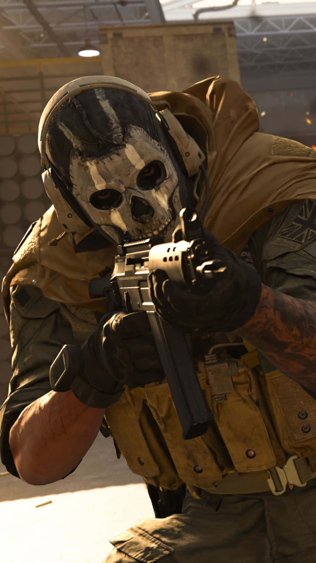 Call Of Duty Modern Warfare Ghost Character Iphone Wallpaper