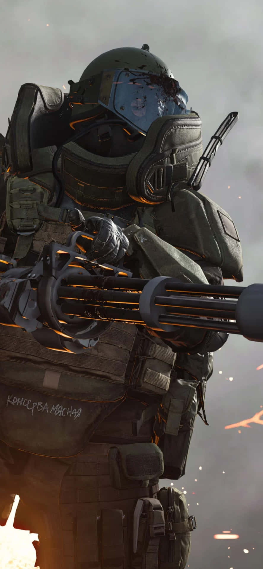 Call Of Duty Modern Warfare Maschinengewehr Iphone Hintergrundbild. Wallpaper