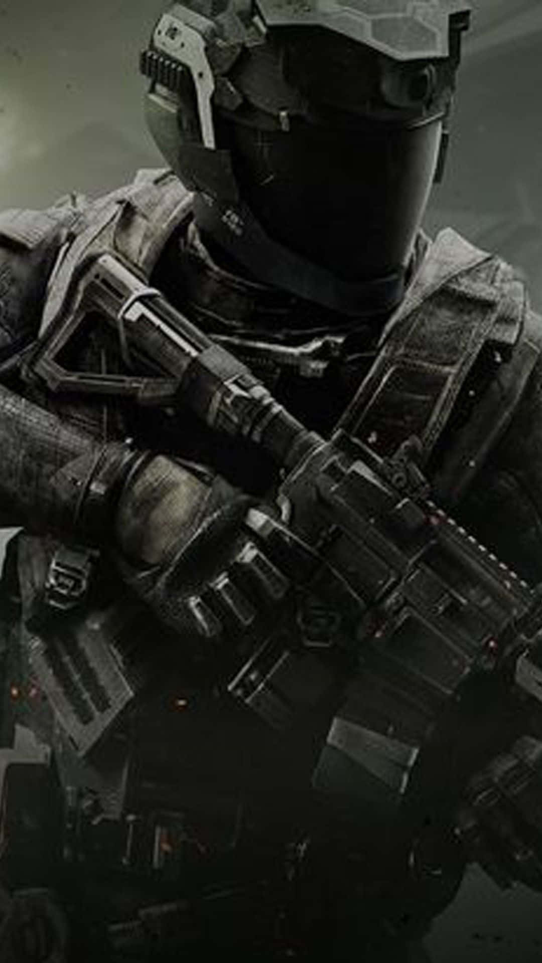 Call Of Duty Modern Warfare Soldier With Gun Iphone Wallpaper