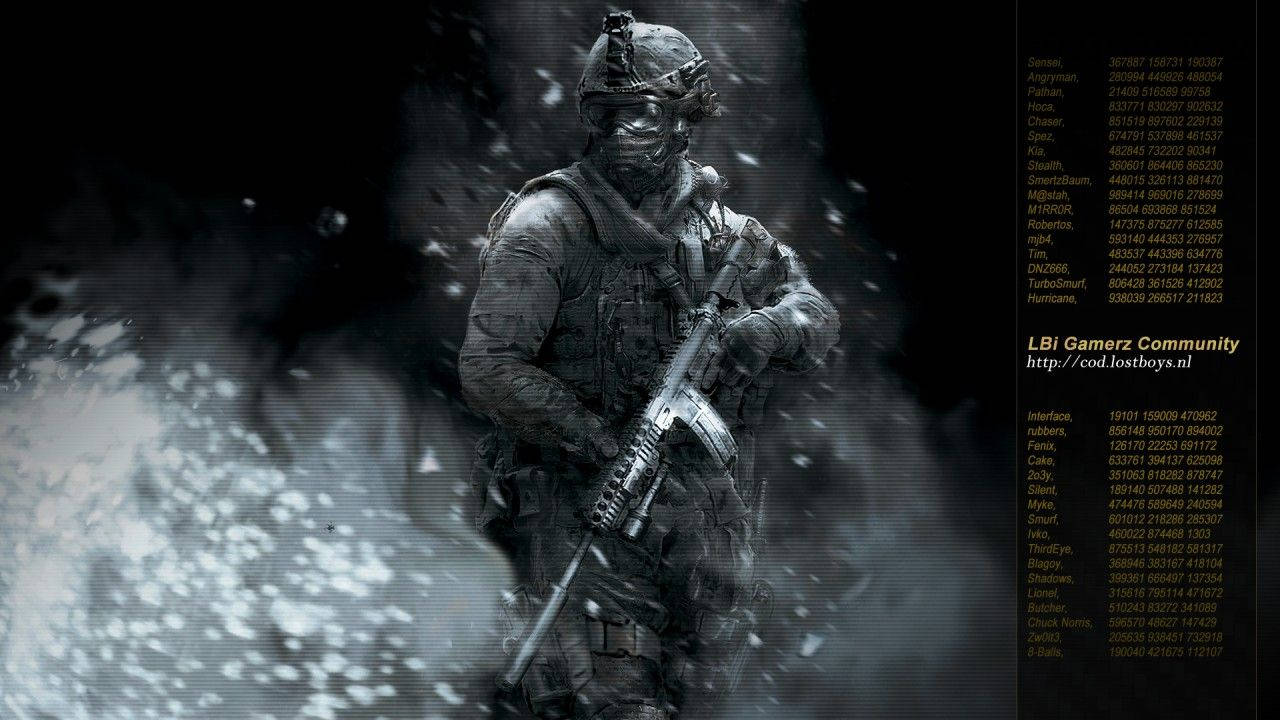 Call Of Duty Modern Warfare Poster With Codes Wallpaper