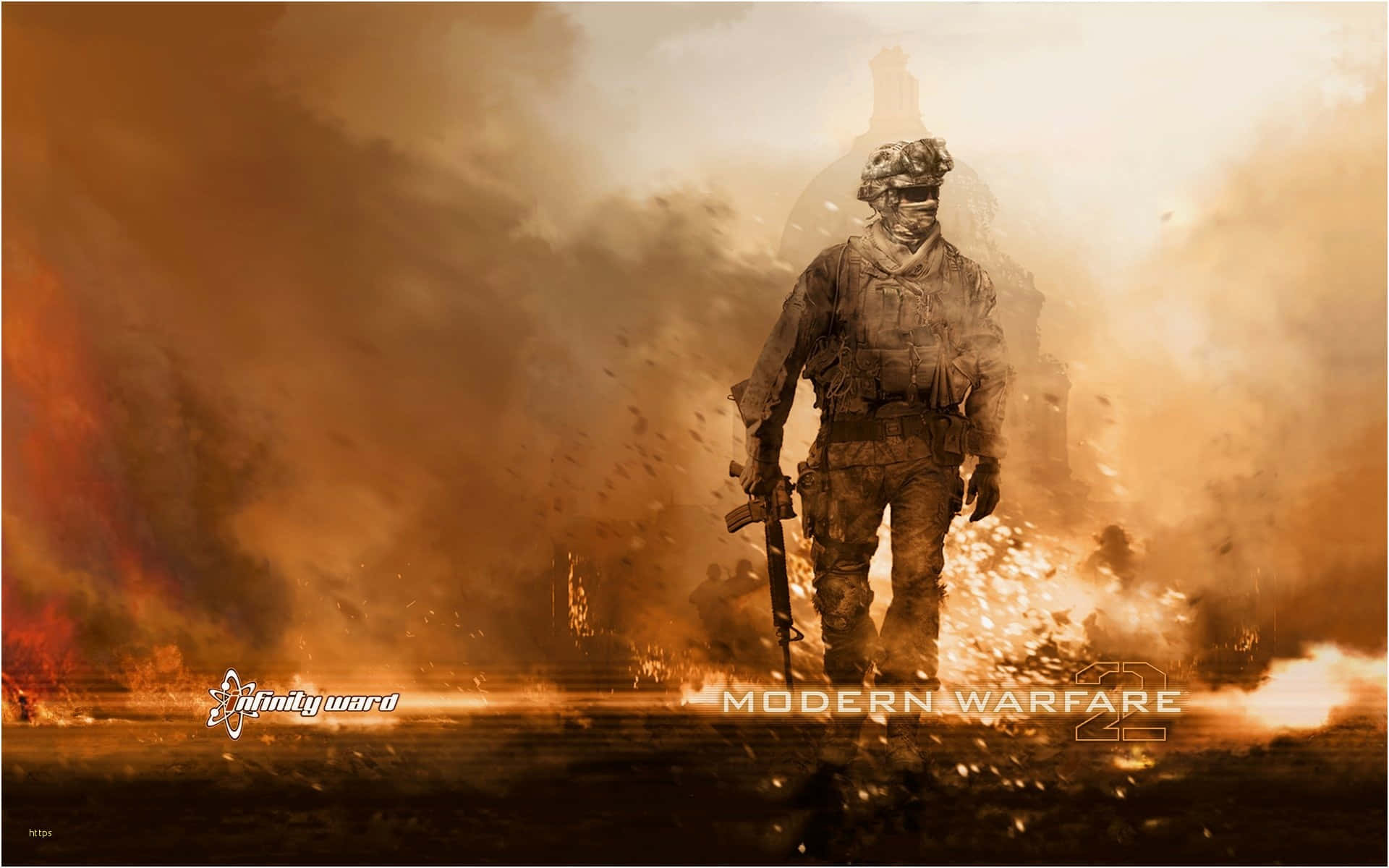 Enintens Kamp Venter I Call Of Duty Modern Warfare. Wallpaper