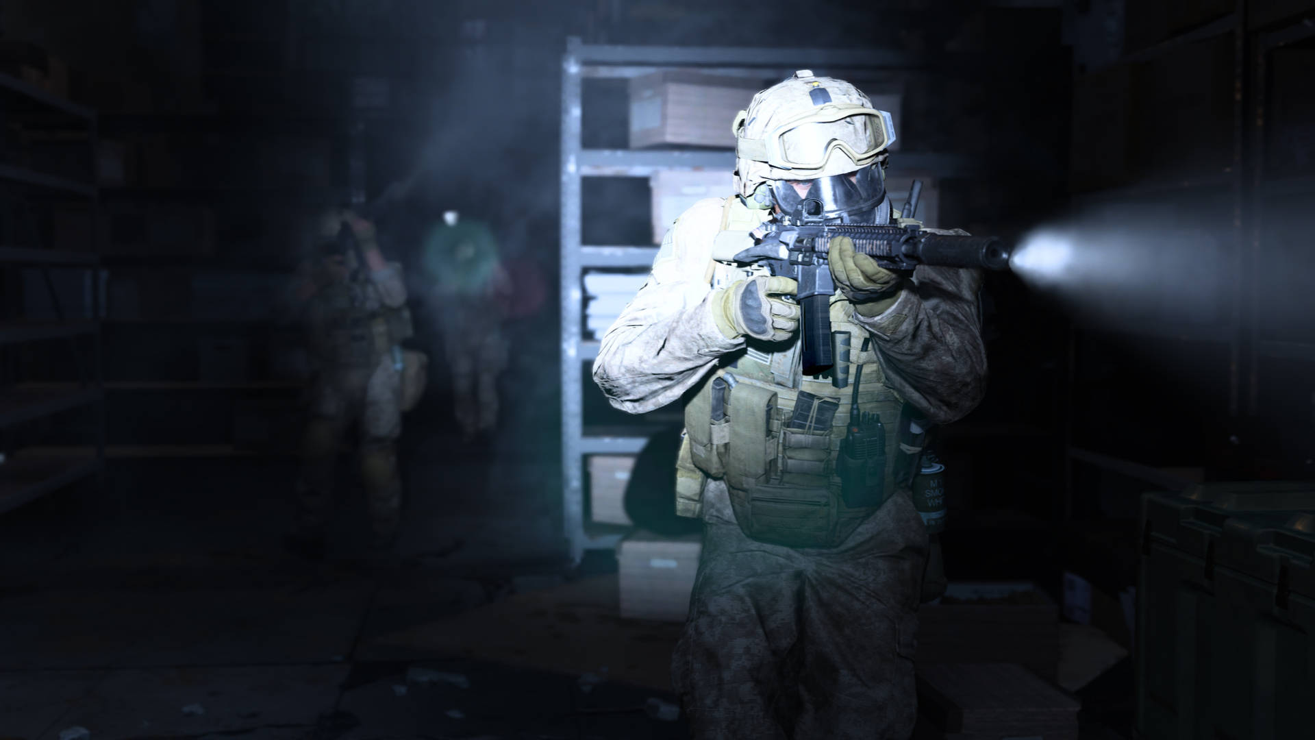 Upplevrealistisk Action I Call Of Duty: Modern Warfare På Din Datorskärm Eller Mobila Bakgrundsbild. Wallpaper