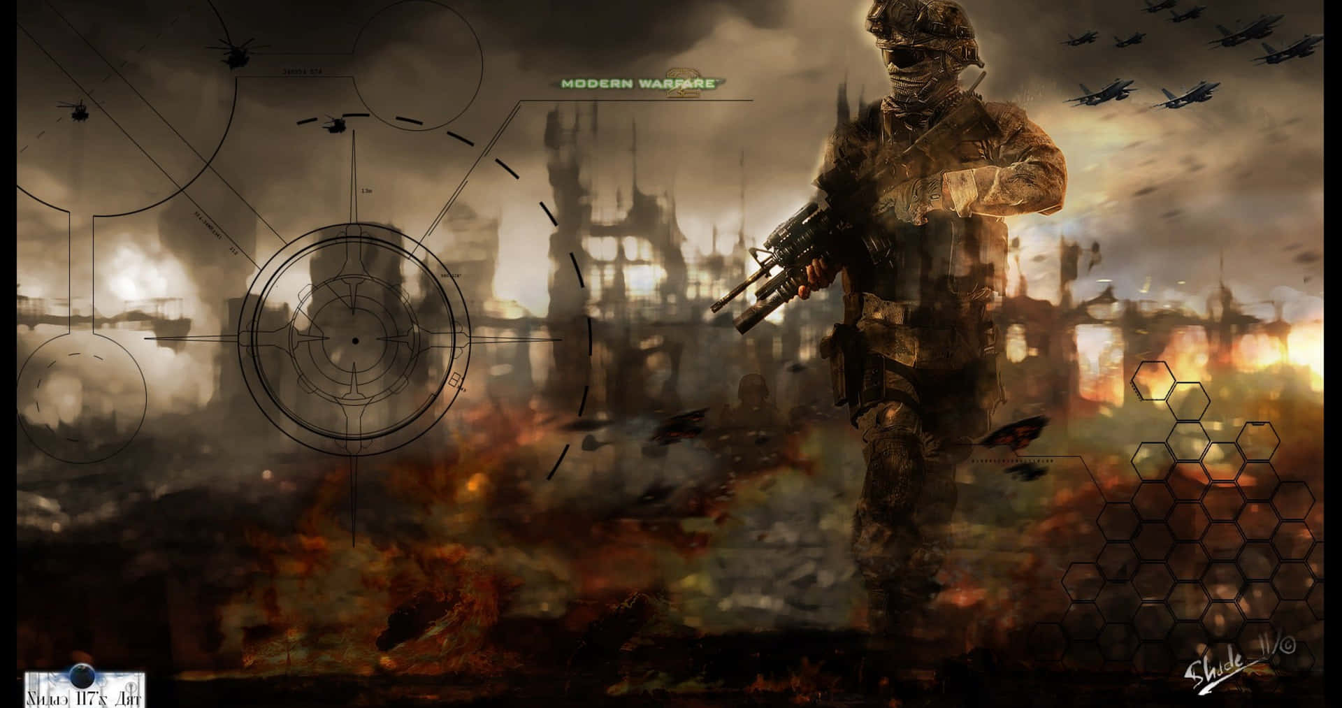 Gå ind på den virtuelle slagmark af Call of Duty: Modern Warfare. Wallpaper