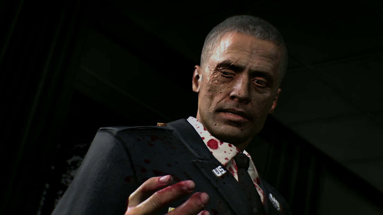 Raúlmenéndez, El Despiadado Antagonista De Call Of Duty: Black Ops Ii, Permanece Firme En Medio Del Caos Y La Destrucción. Fondo de pantalla