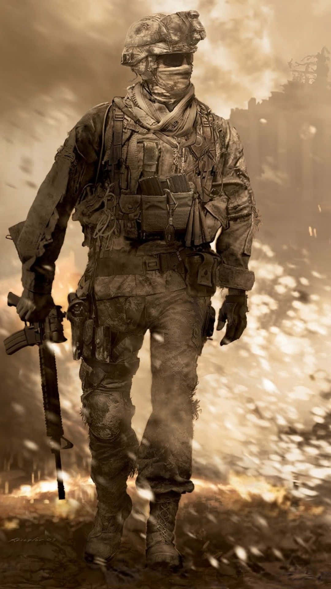 Intense Call of Duty Soldiers Ready for Battle in High-Definition Wallpaper Wallpaper
