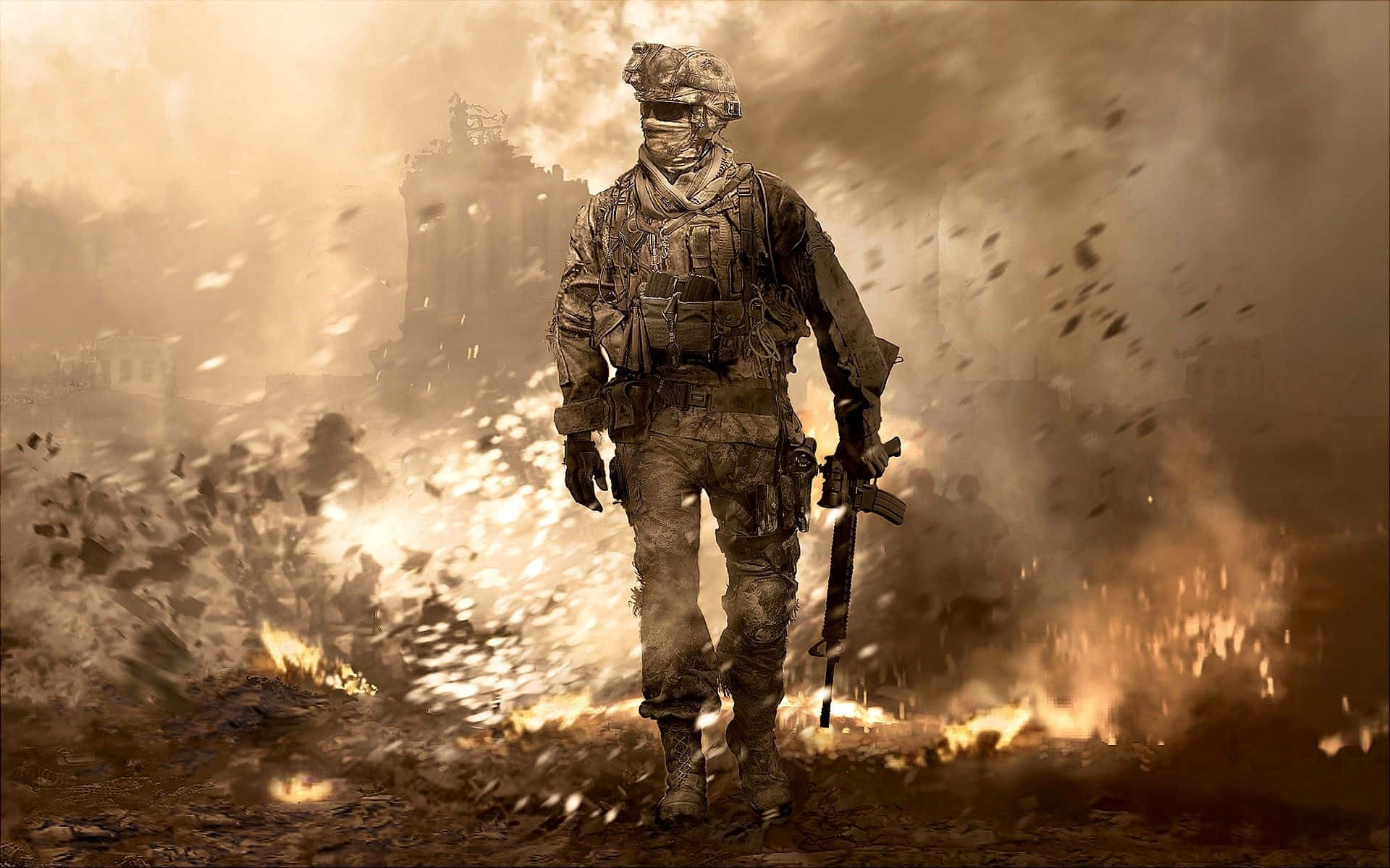 Soldadosde Call Of Duty En Acción Fondo de pantalla