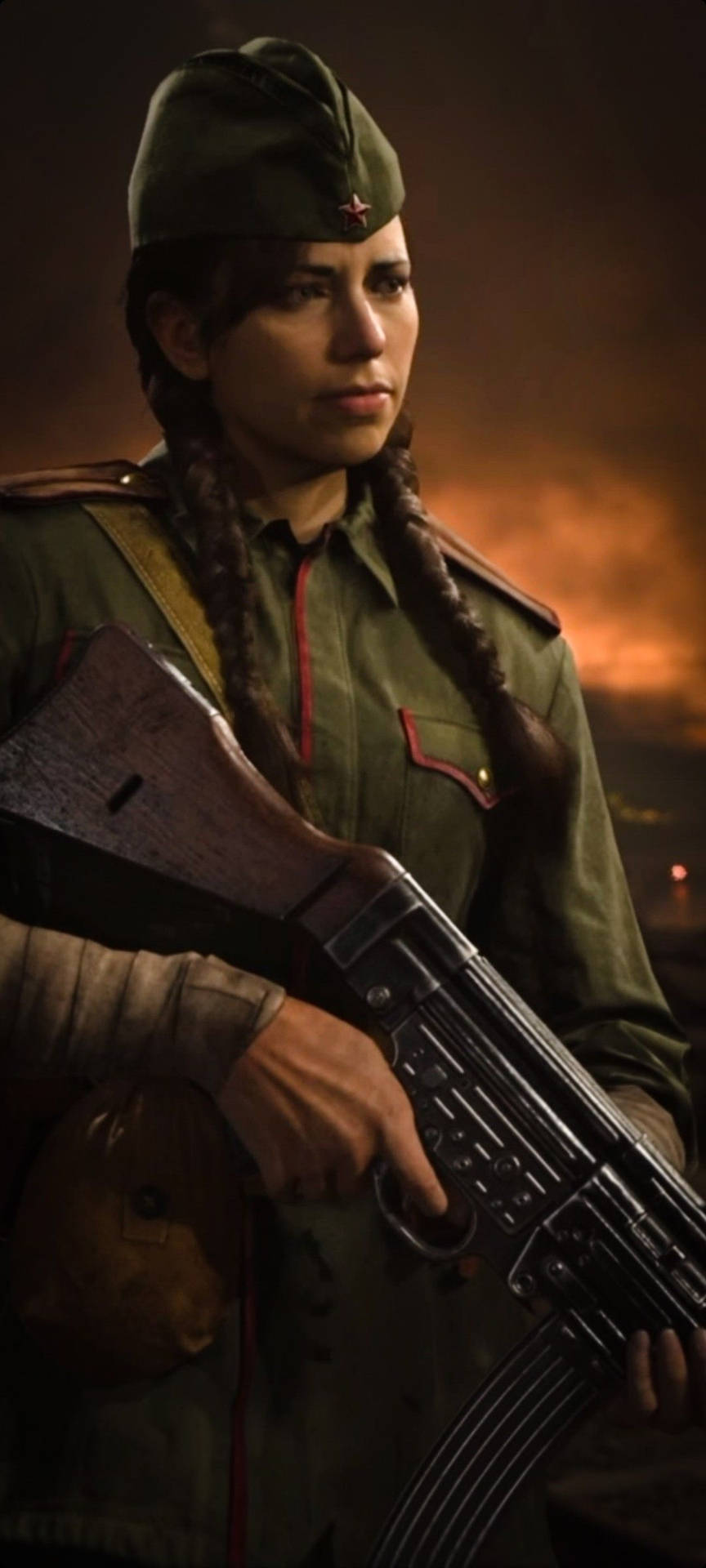 En soldat der holder et AK47 Wallpaper