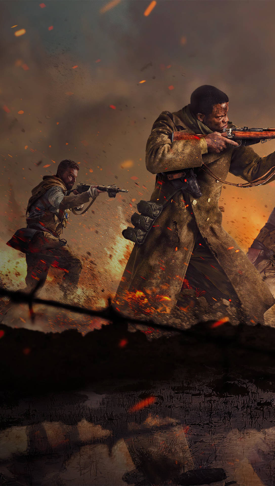 Call Of Duty Vanguard Shooting Fire Portrait Wallpaper