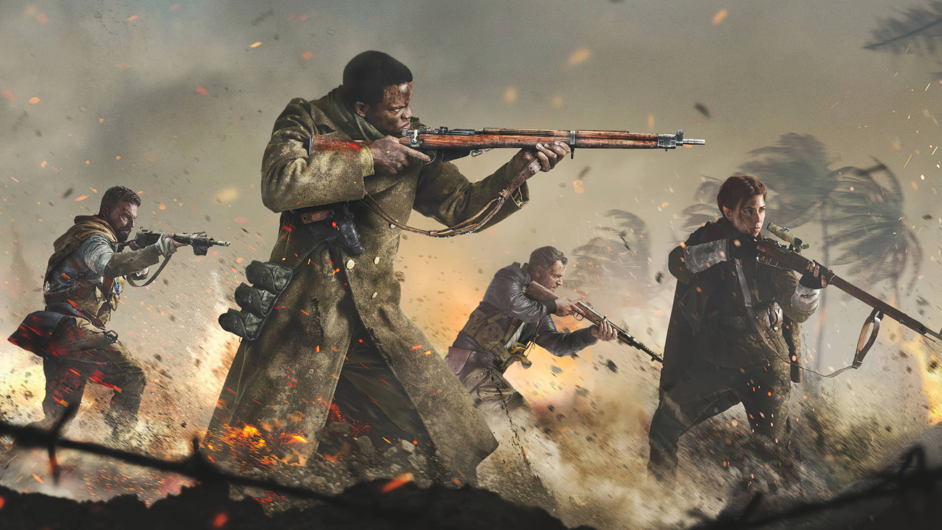 Billedet klar til at kæmpe med Call Of Duty Vanguard Wallpaper