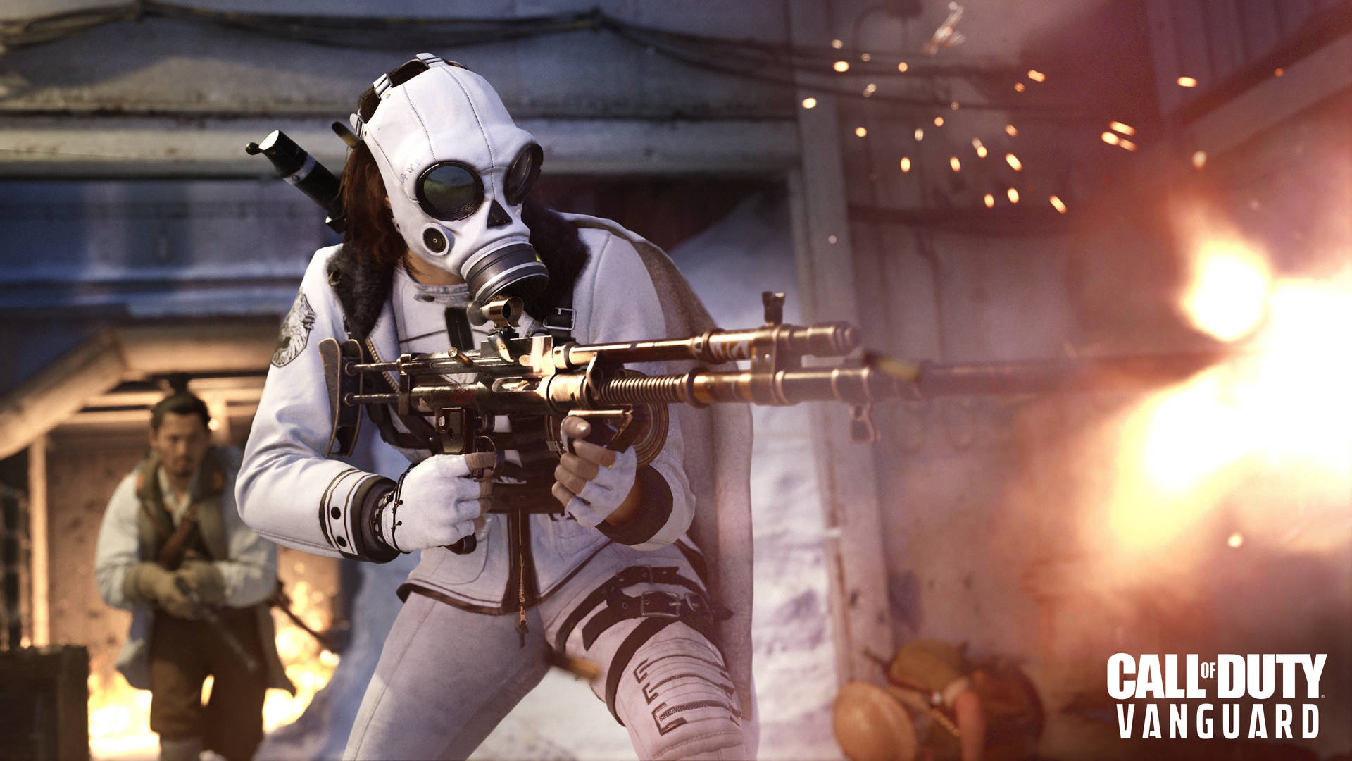 Call Of Duty Vanguard White Masked Sniper Wallpaper