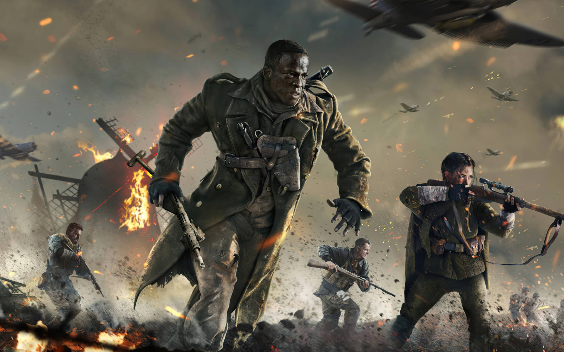 Escenaintensa De Batalla En Call Of Duty Vanguard Fondo de pantalla