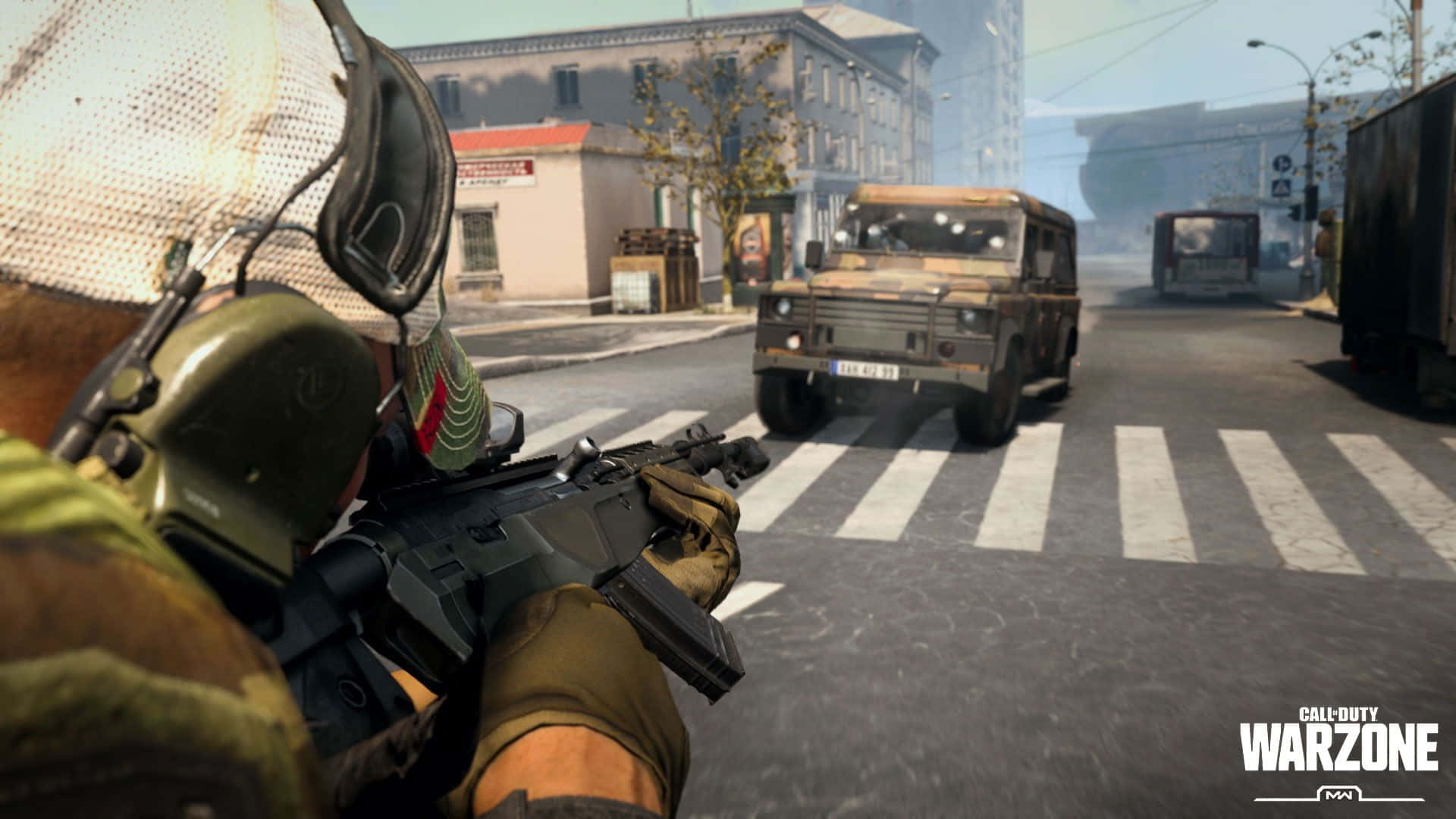 Escenade Acción Llena De Vehículos En Call Of Duty Fondo de pantalla