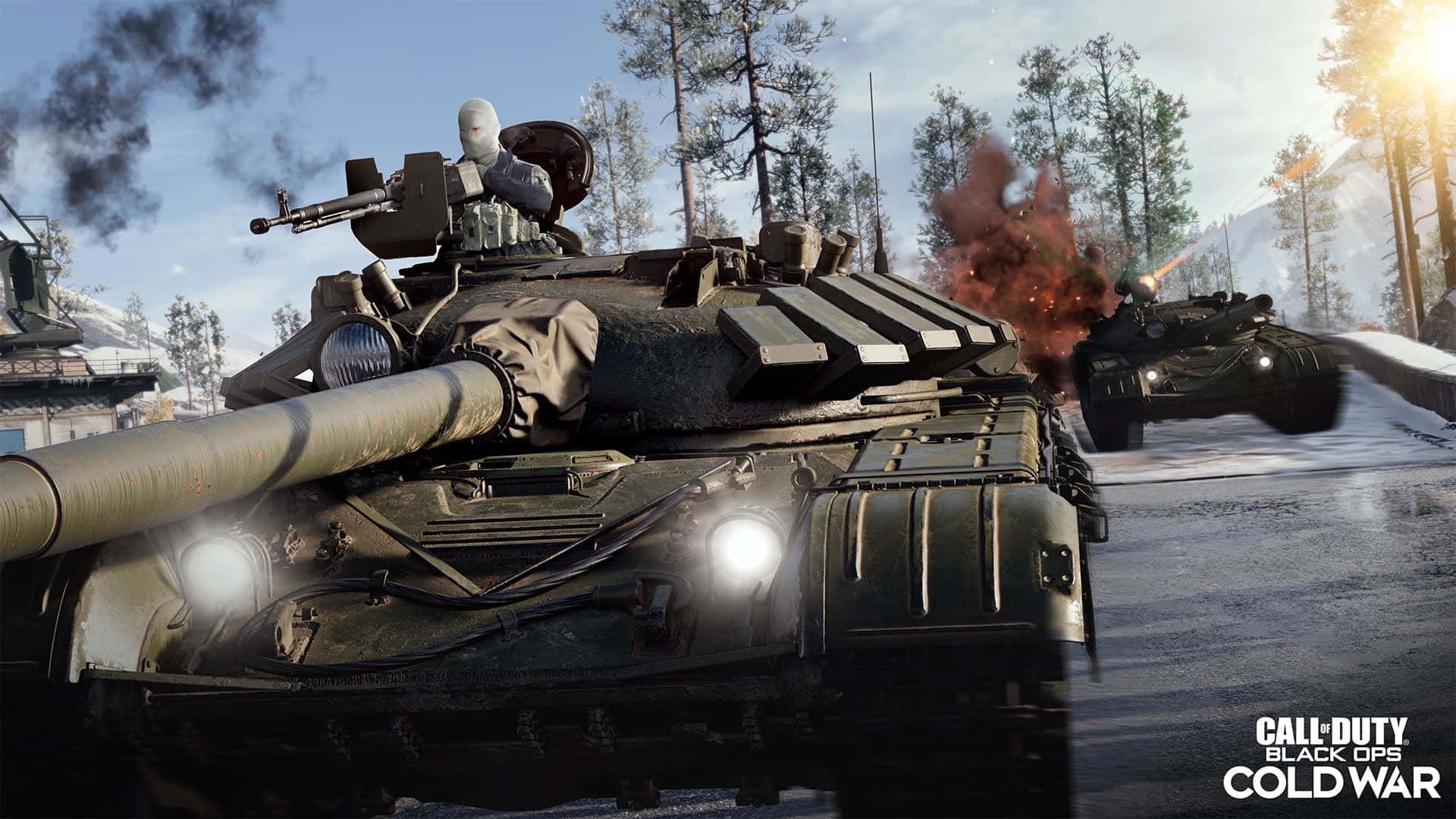 Explosive Call of Duty Vehicles in Action Wallpaper