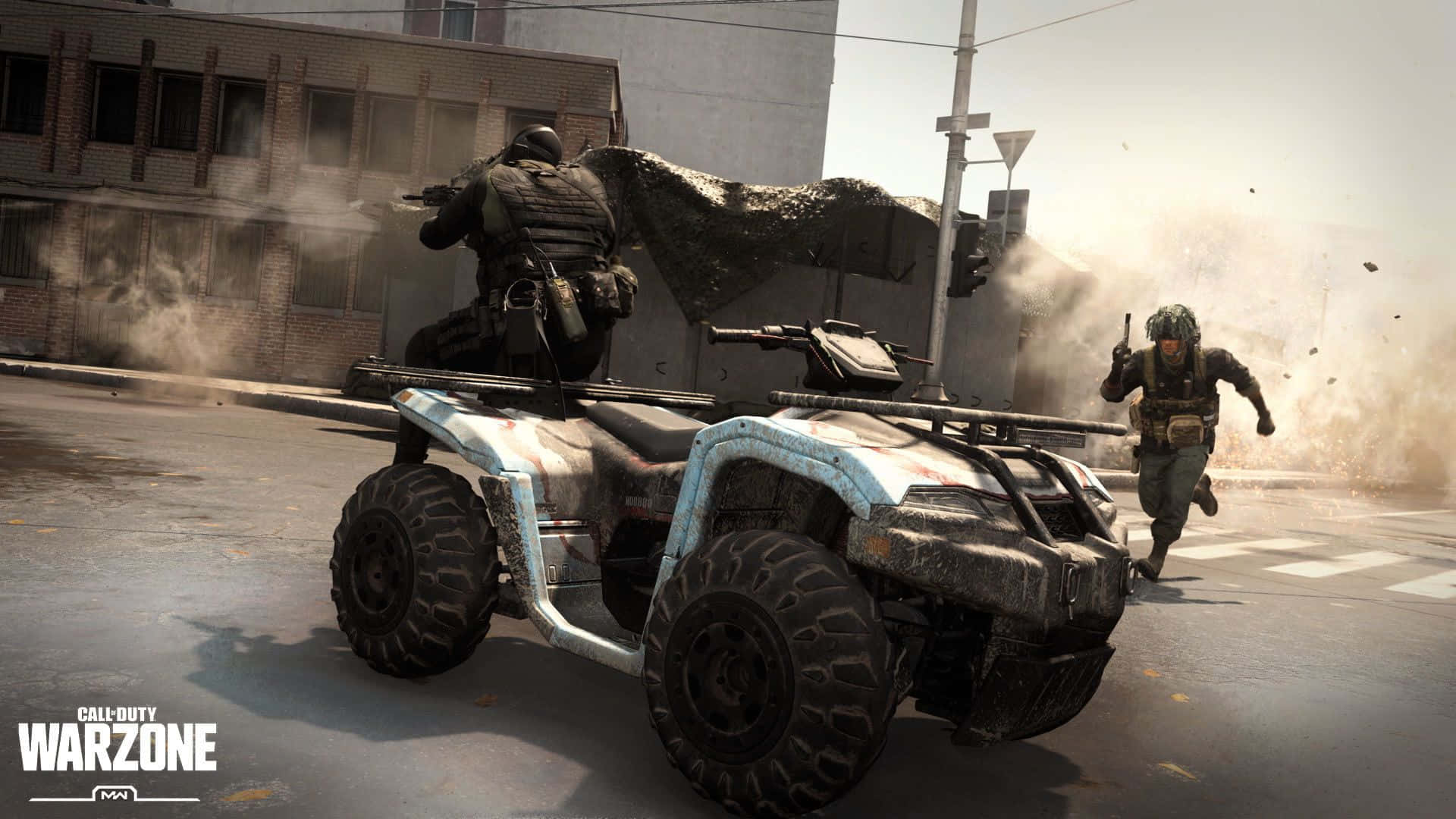 Intense Battle in Call of Duty with Armored Vehicles on the Frontline Wallpaper