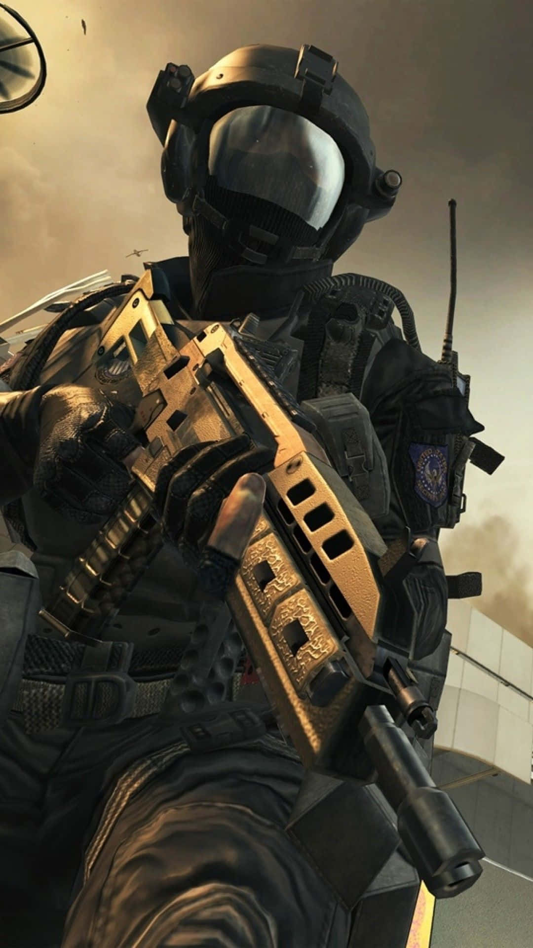 Intense Call of Duty Action with Modern Weapons Wallpaper