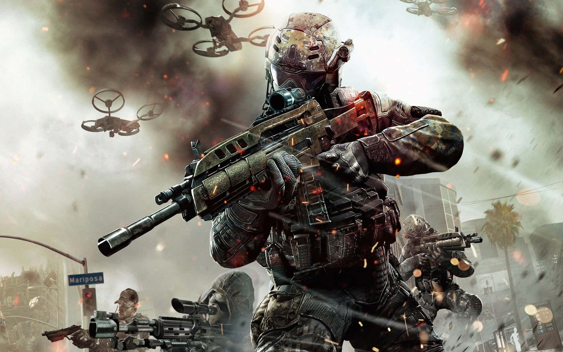 Dominate the Battlefield with Call of Duty Weapons Wallpaper