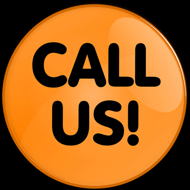 Call Us Button Orange Background PNG