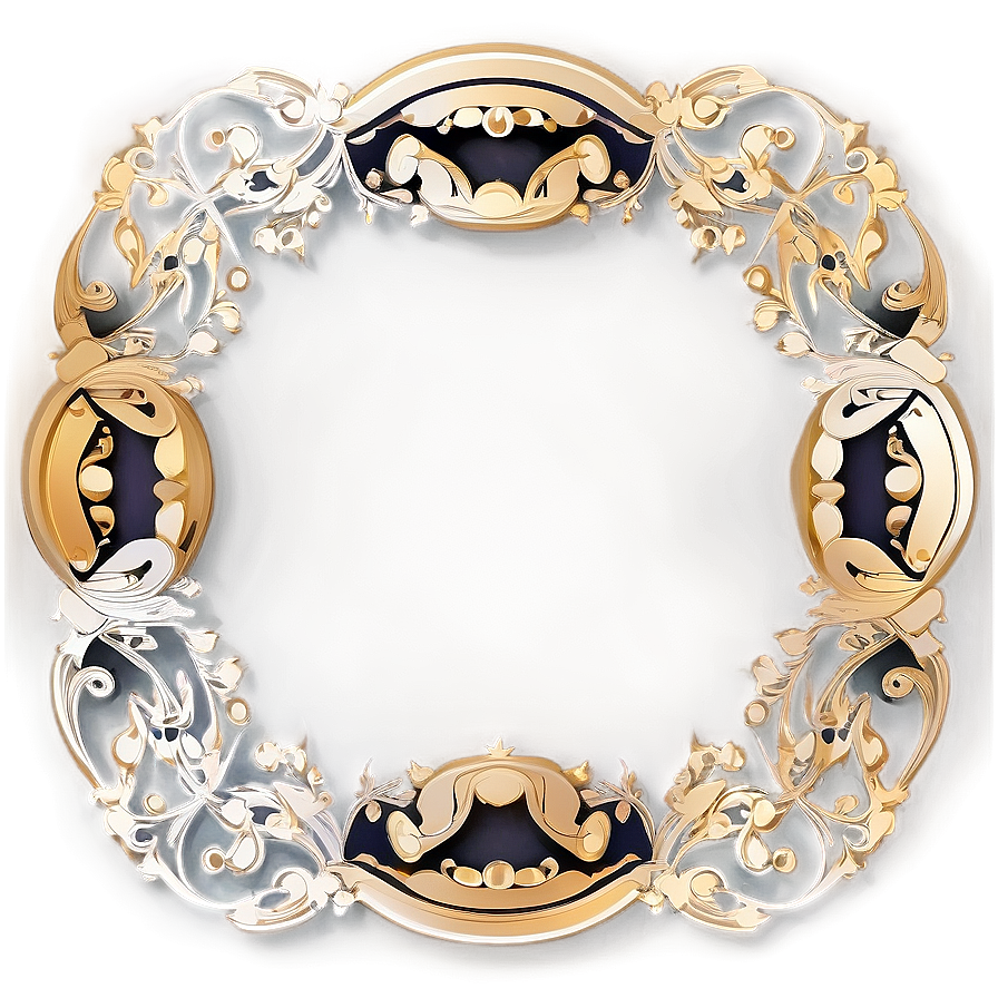 Calligraphic Line Border Png Vwf PNG