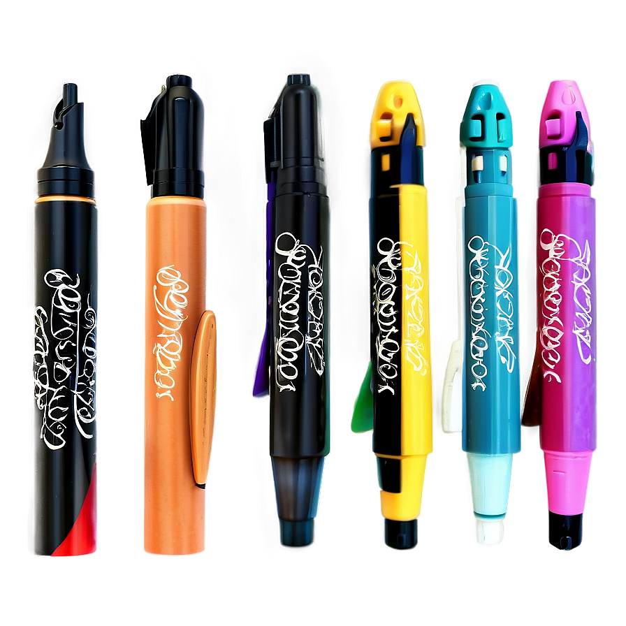 Calligraphy Markers Pack Png Toa54 PNG