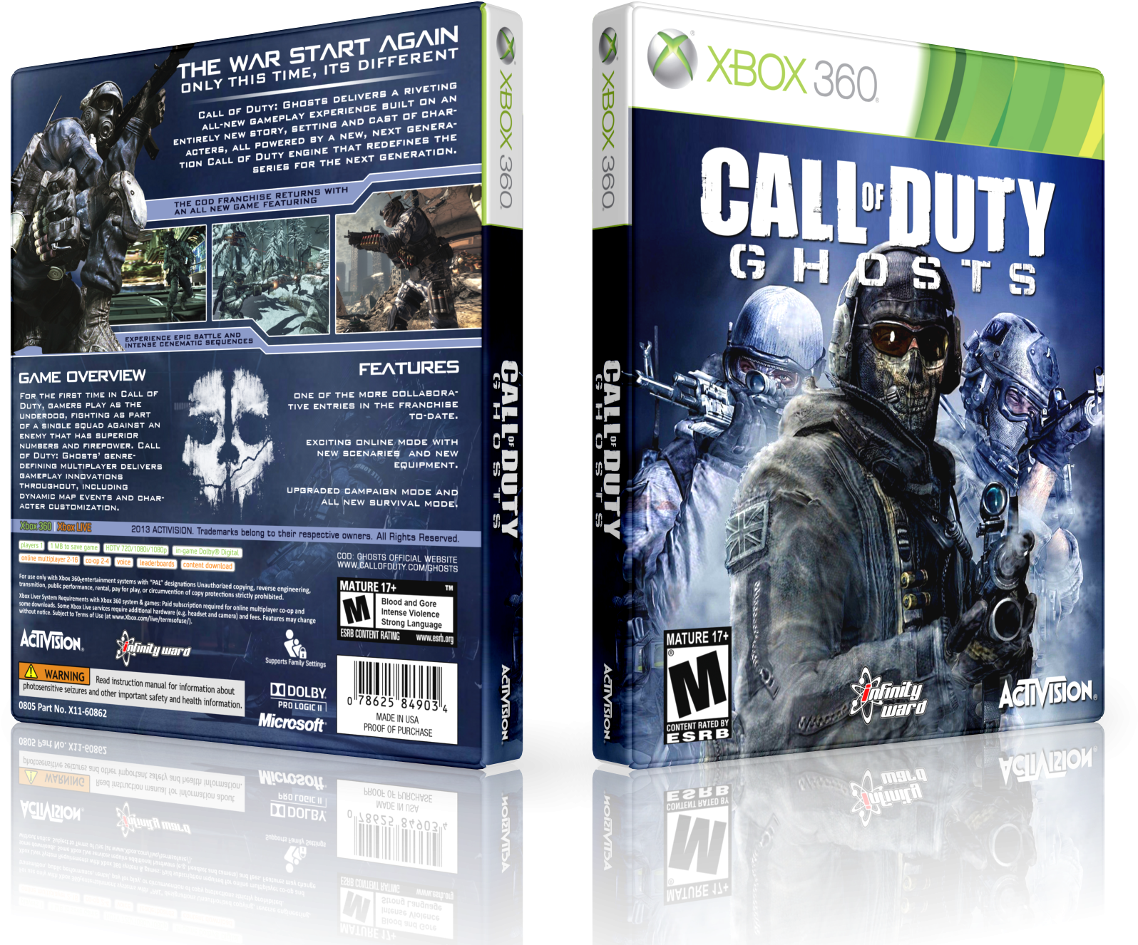 Callof Duty Ghosts Xbox360 Game Cover PNG