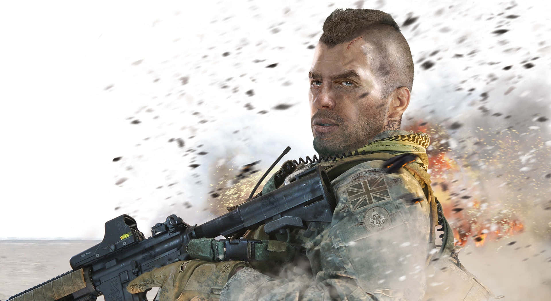 Callof Duty Modern Warfare Soldier Explosion Wallpaper