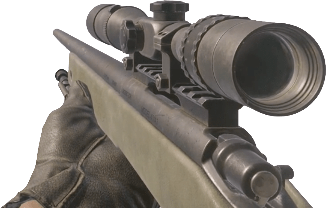 Callof Duty Sniper Rifle Closeup PNG