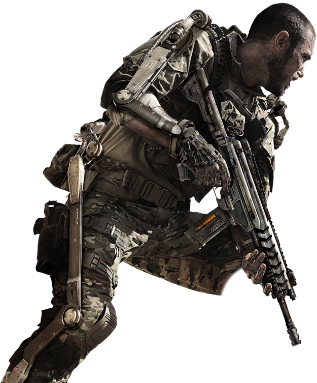 Callof Duty Soldier Action Pose PNG