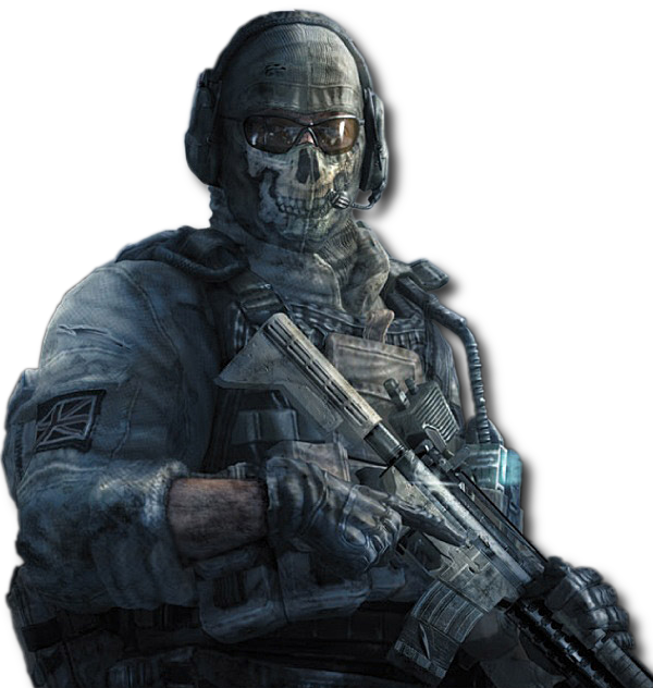Callof Duty Soldierwith Skull Mask PNG