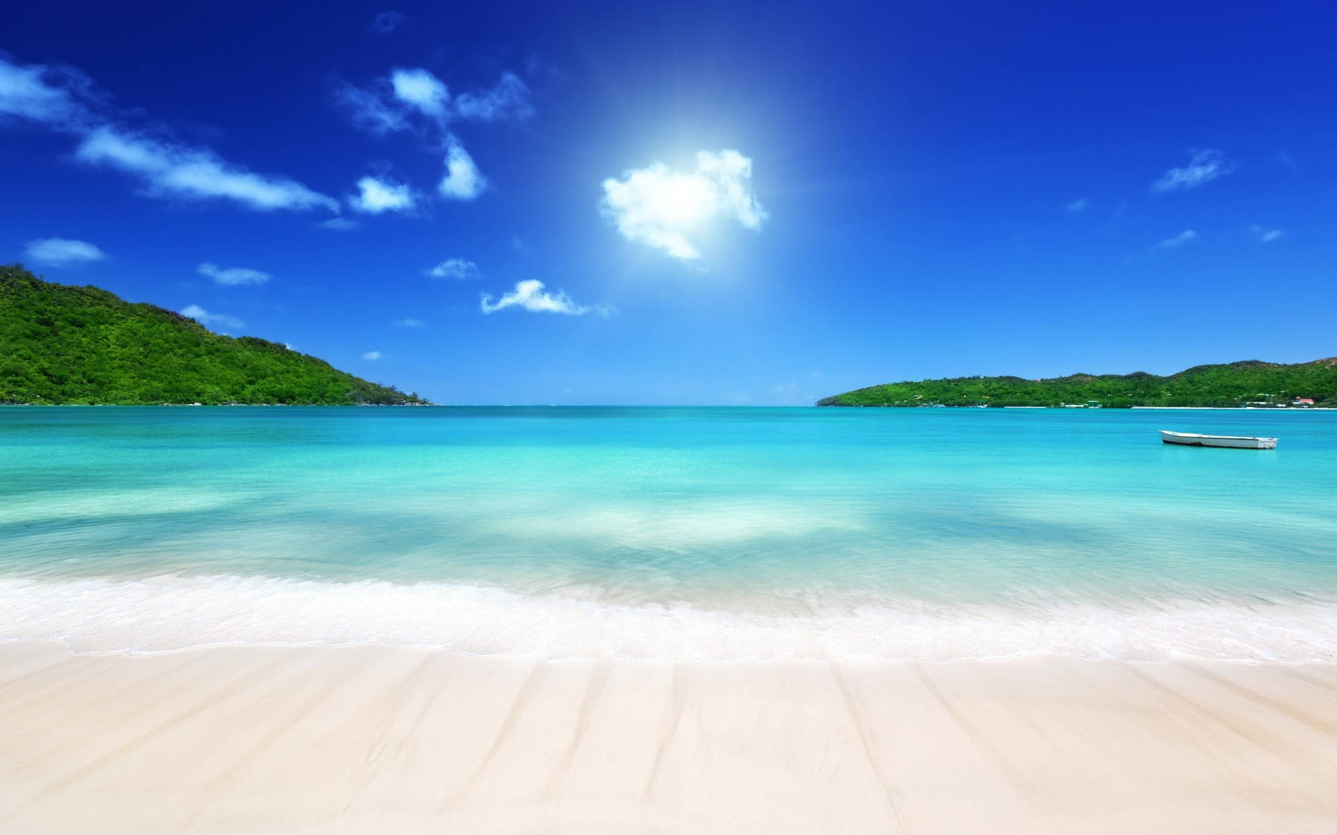Calm Sea Tropical Desktop Wallpaper