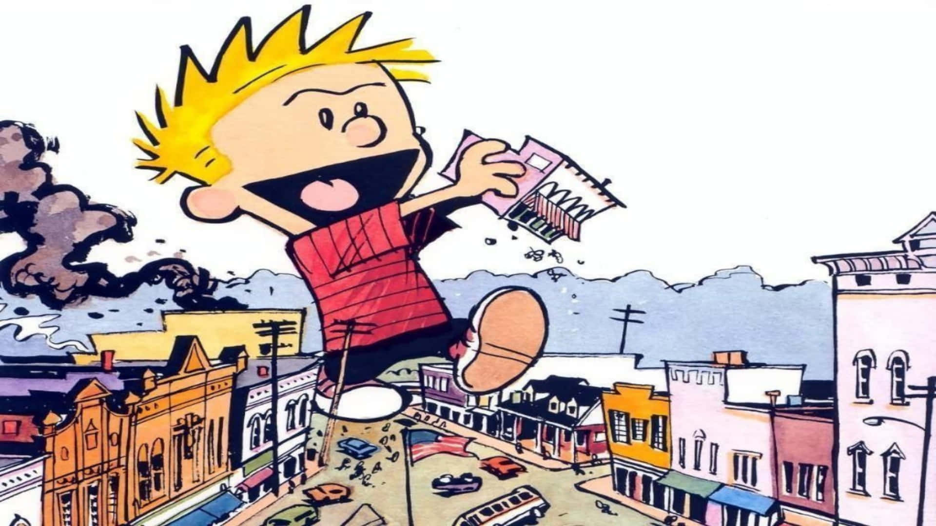 "Adventures of Calvin and Hobbes in 4K" Wallpaper