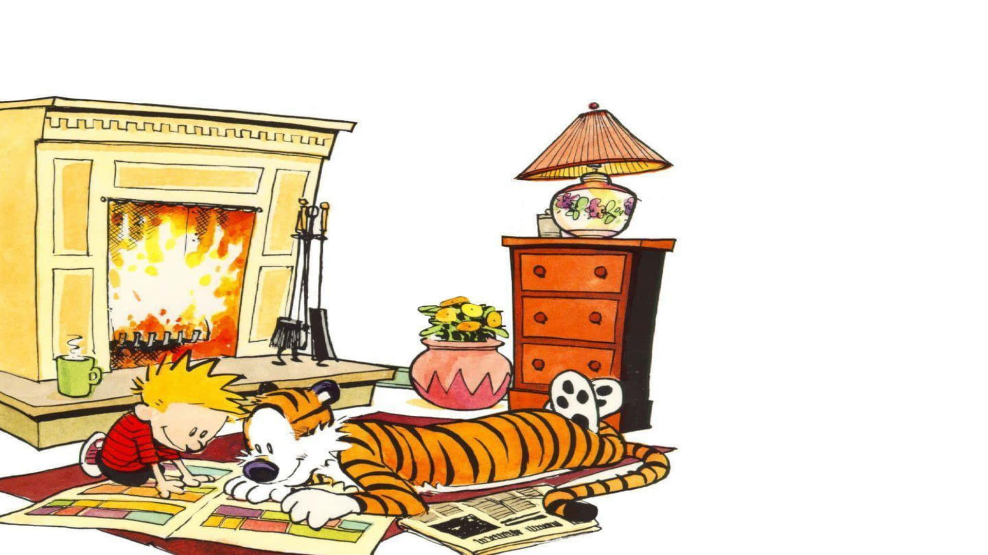 "Calvin&Hobbes: The Best of Friends" Wallpaper