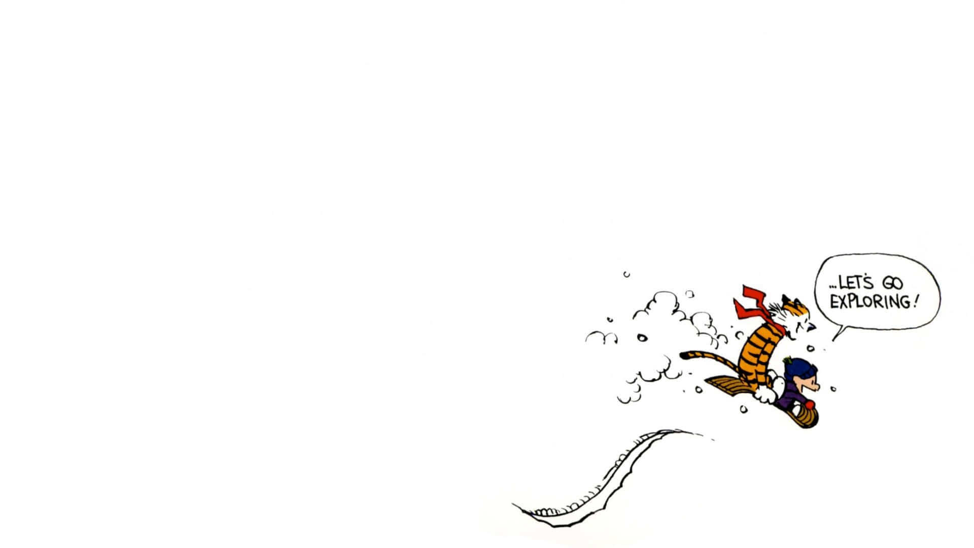 En tegneserie af en kat flyvende gennem luften Wallpaper