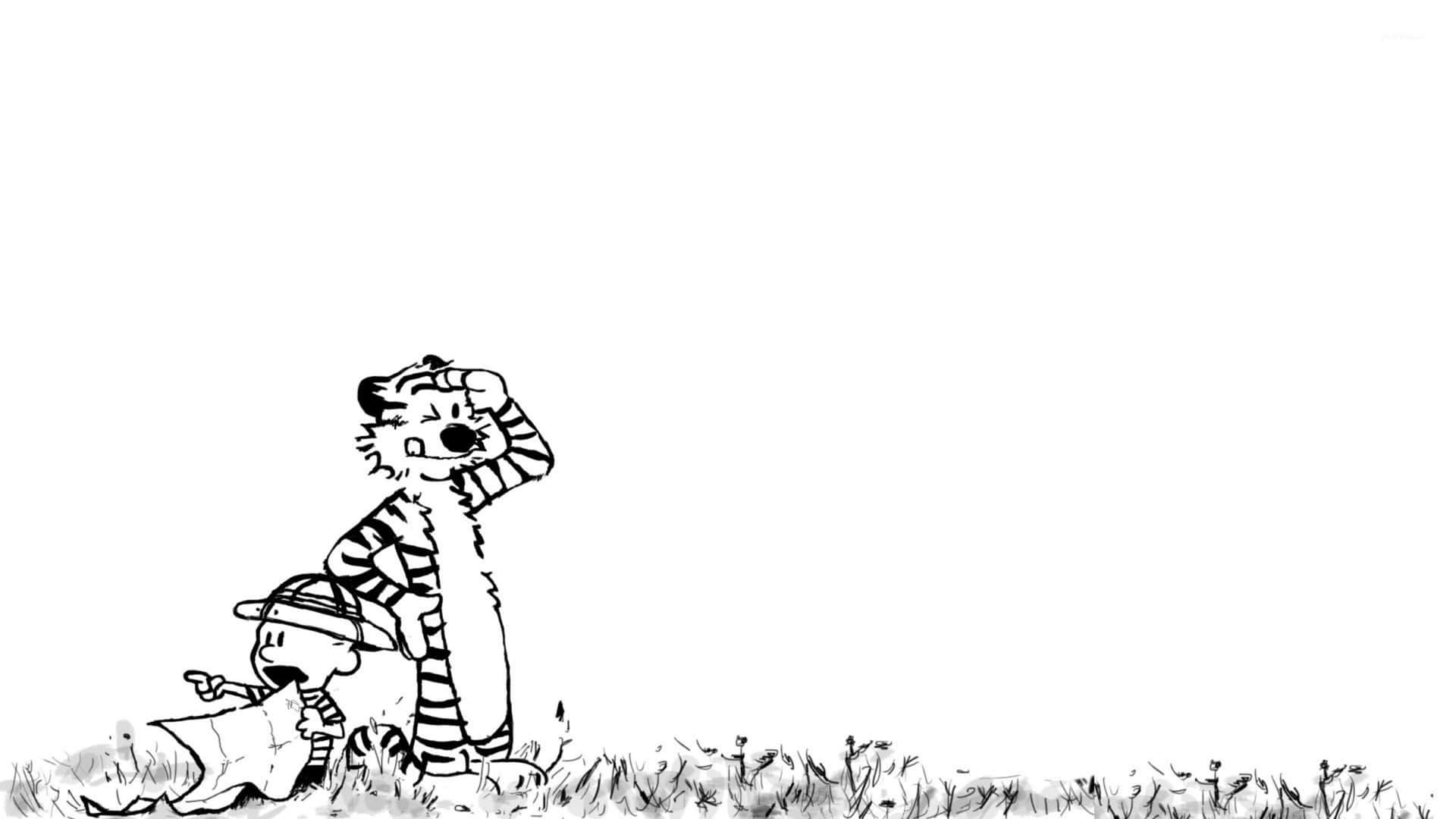Følg din fantasi - Calvin og Hobbes 4K UHD Tapet Wallpaper