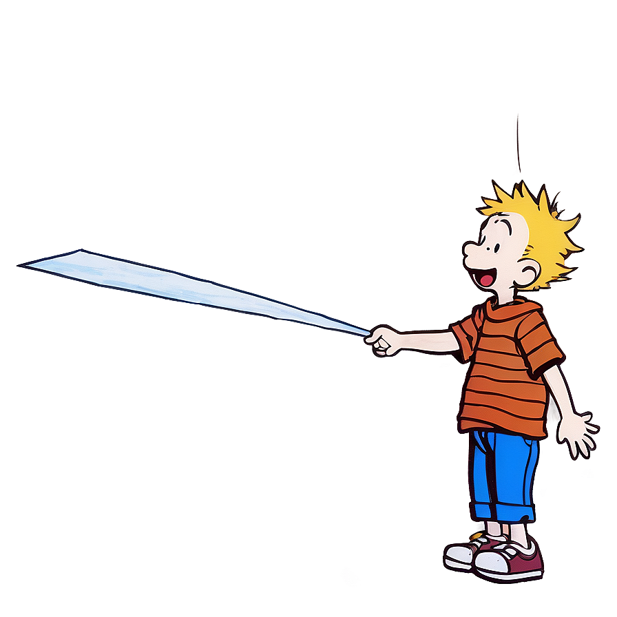 Calvin And Hobbes Flying Kite Png 06232024 PNG