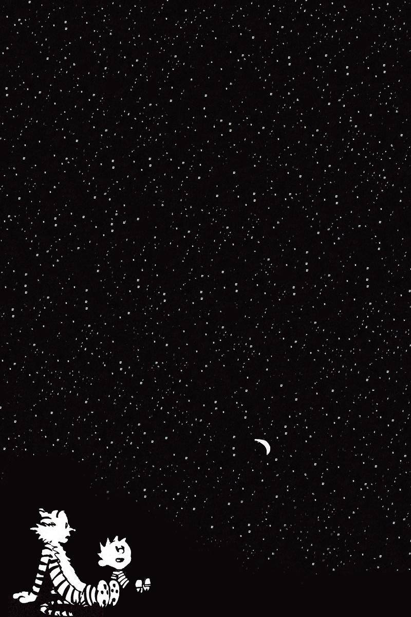 Calvinund Hobbes Iphone X Cartoon Wallpaper