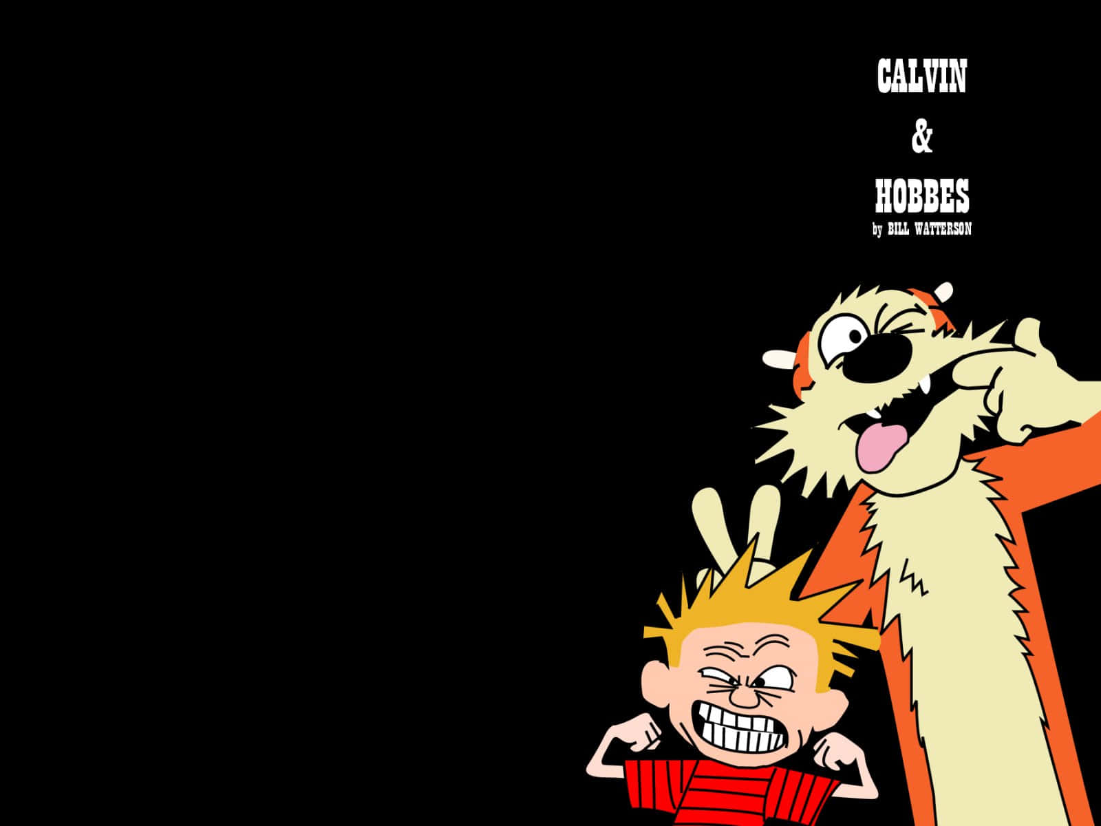 Calvinund Hobbes Bild Mit Verblendeten Gesichtern