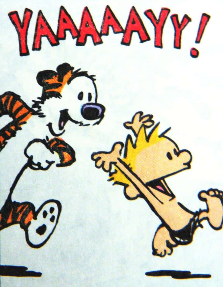 Calvin And Hobbes Colored Drawing Picture