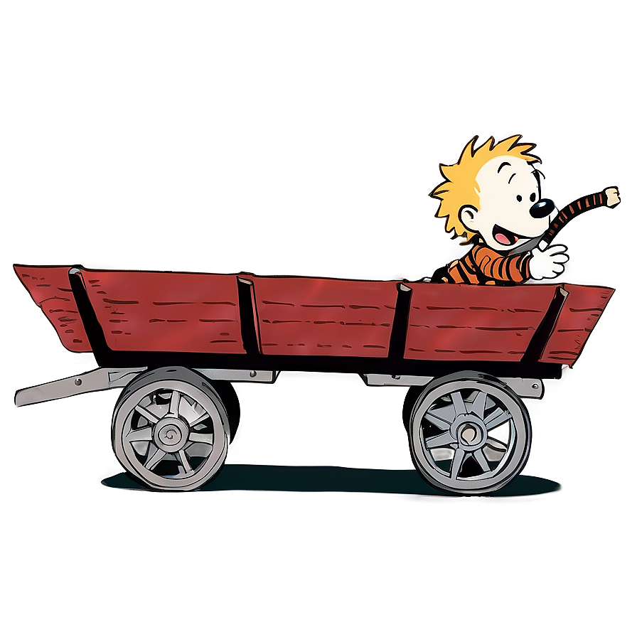 Calvin And Hobbes Wagon Ride Png Wah51 PNG