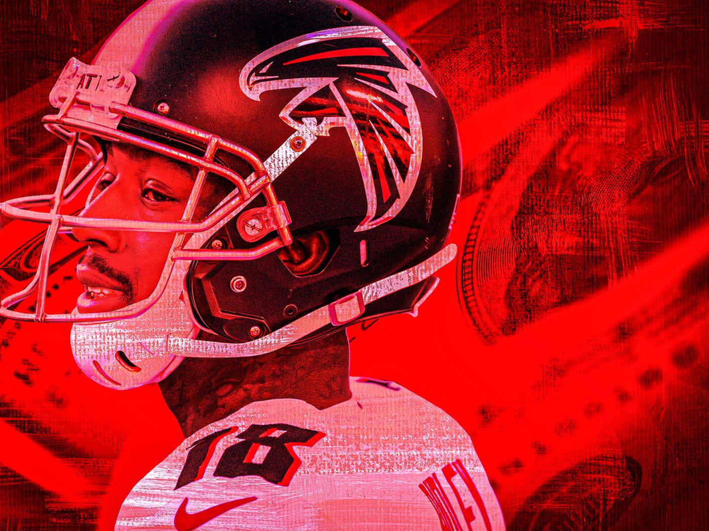 Calvin Ridley Atlanta Falcons Artistic Portrait Wallpaper