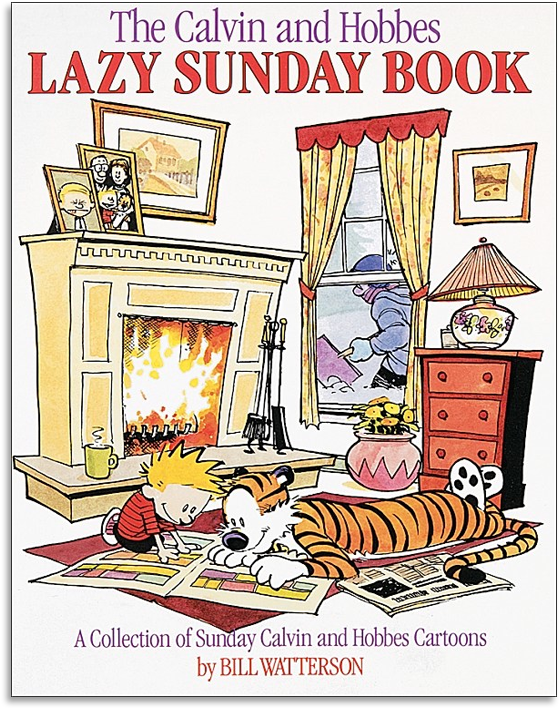 Calvinand Hobbes Lazy Sunday Book Cover PNG