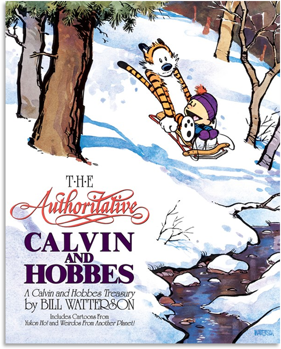 Calvinand Hobbes Sledding Adventure PNG
