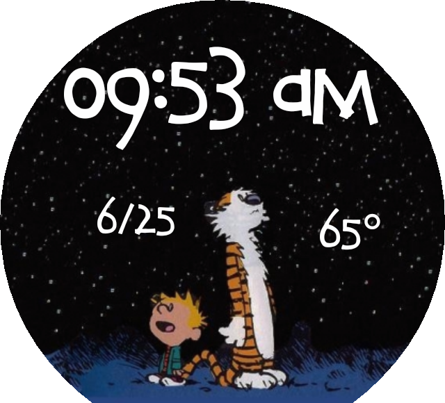 Calvinand Hobbes Stargazing PNG